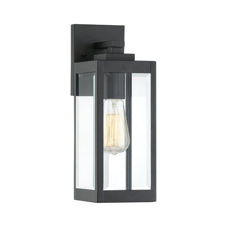 QUOIZEL Westover 1-Light Earth Black Outdoor Wall Lantern WVR8405EK